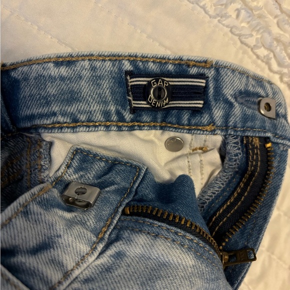 GAP Light Blue Jeans with Dark Blue Heart Patches - Picture 3 of 4